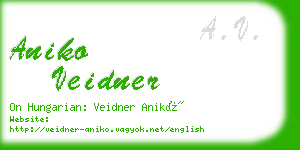 aniko veidner business card